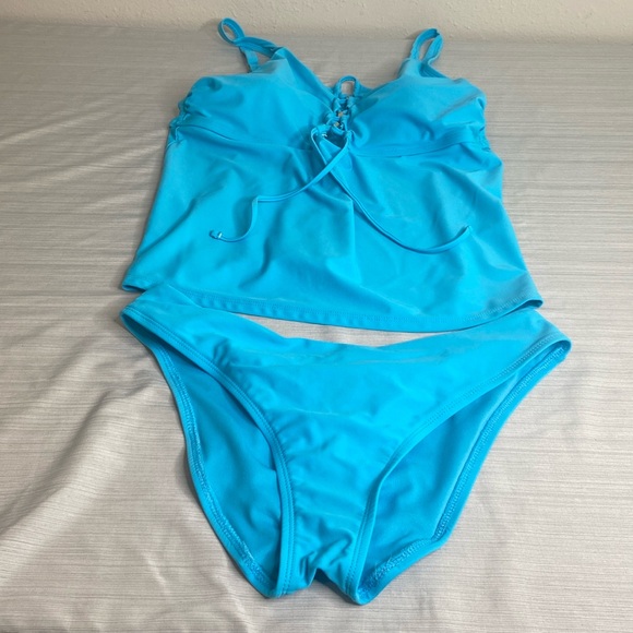 Time and Tru Other - Time & Tru Women's Blue Tankini - Size L